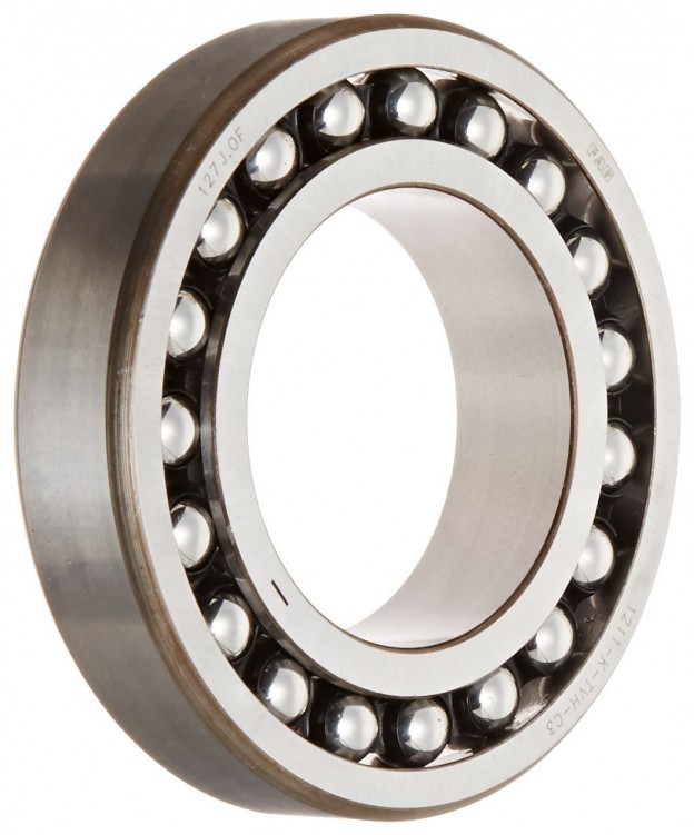 Bearing FAG 1211K-TV-C3 Self-Aligning Bearing, Double Row, Tapered Bore, Open, Polyamide/Nylon Cage, C3 Clearance, Metric, 55mm ID, 100mm OD, 21mm Width, 7500rpm Maximum Rotaional Speed, 2240lbf Static Load Capacity, 6000lbf Dynamic Load Capacity