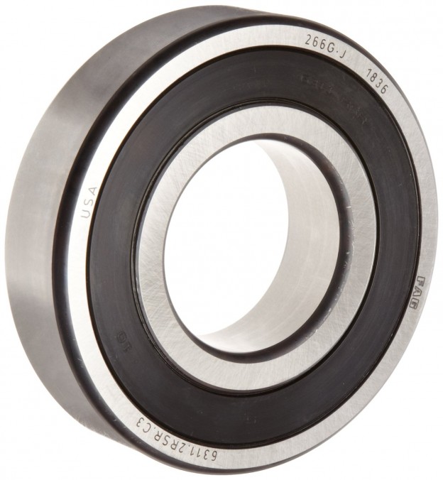 Bearing FAG 6303-2RSR-C3 Deep Groove Ball Bearing, Single Row, Double Sealed, Steel Cage, C3 Clearance, Metric, 17mm ID, 47mm OD, 14mm Width, 11000 rpm Maximum Rotational Speed, 1460 lbf Static Load Capacity, 3050 lbf Dynamic Load Capacity