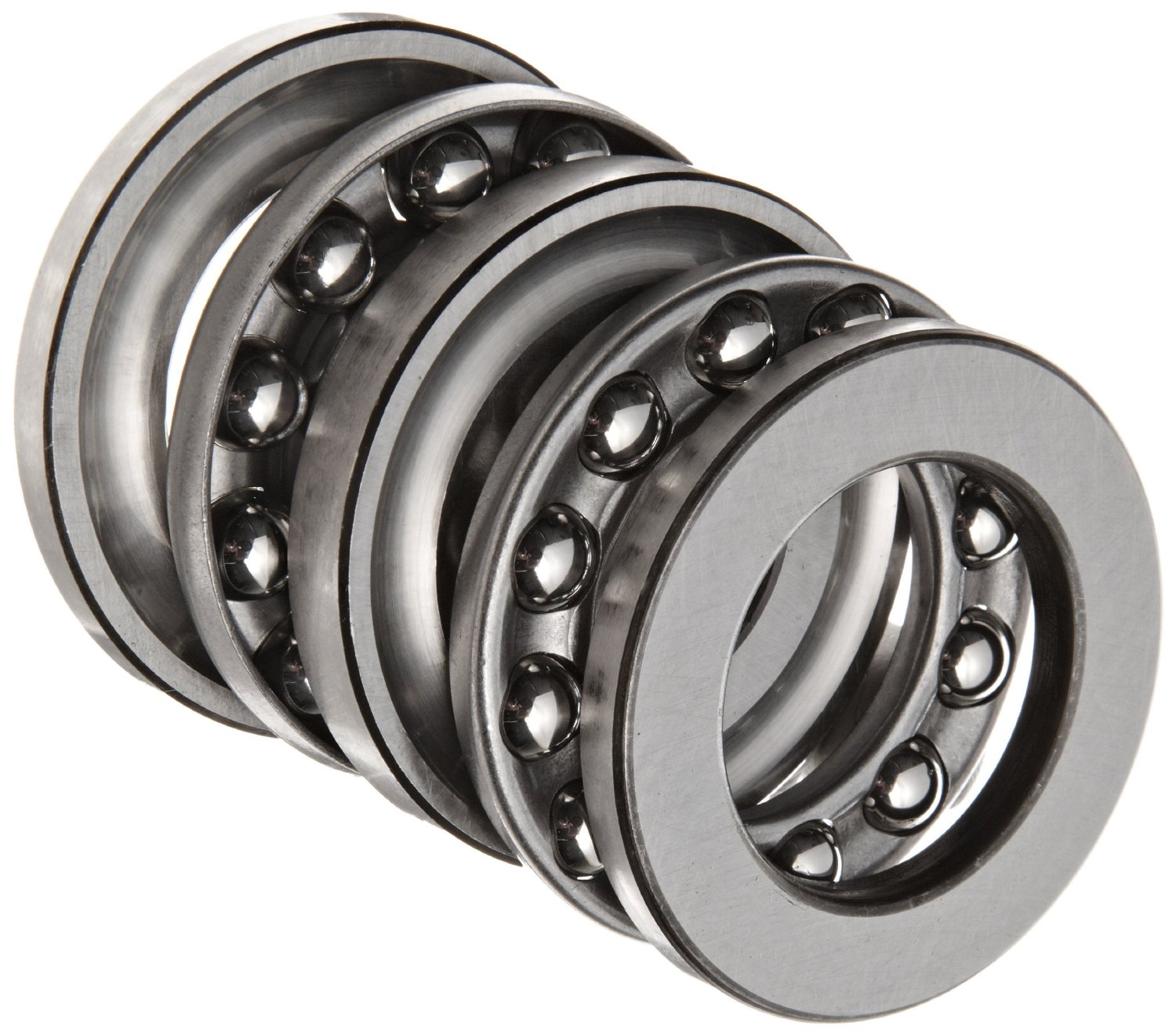 FAG 52306 Double Direction Thrust Bearing, Double Row, Open, 90° Contact Angle, Steel Cage, Metric, 25mm ID, 60mm OD, 38mm Width, 4000rpm Maximum Rotational Speed, 14600lbf Static Load Capacity, 8500lbf Dynamic Load Capacity