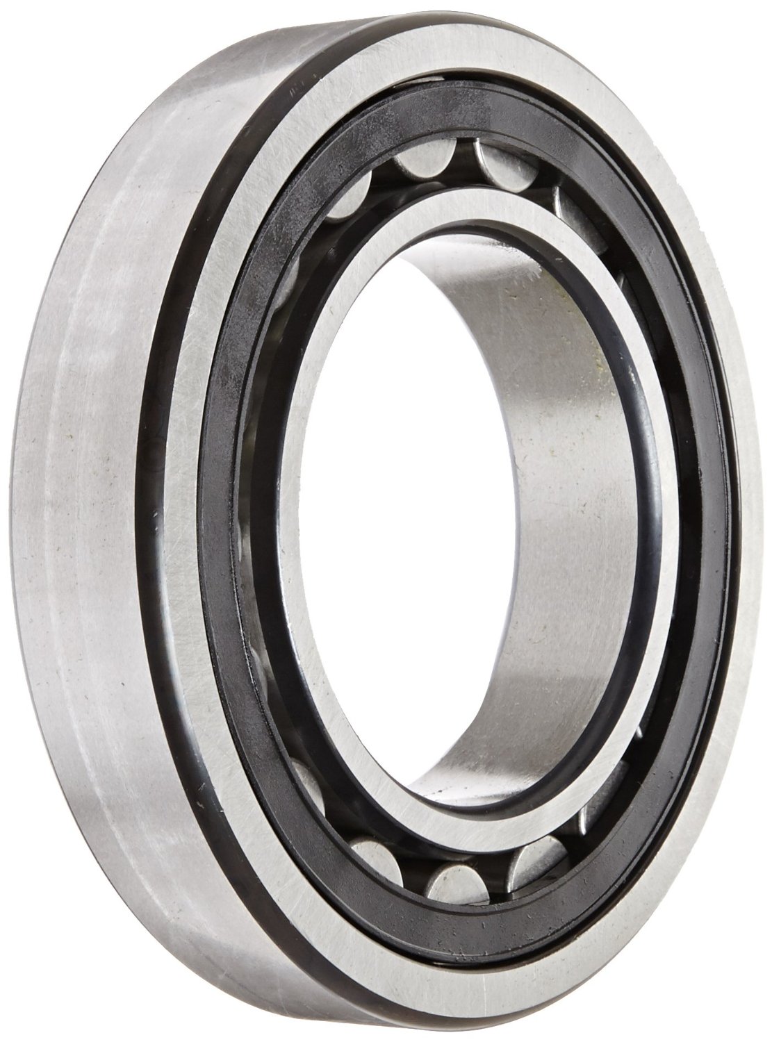 FAG NU214E-TVP2-C3 Cylindrical Roller Bearing, Single Row, Straight Bore, Removable Inner Ring, High Capacity, Polyamide Cage, C3 Clearance, 70mm ID, 125mm OD, 24mm Width