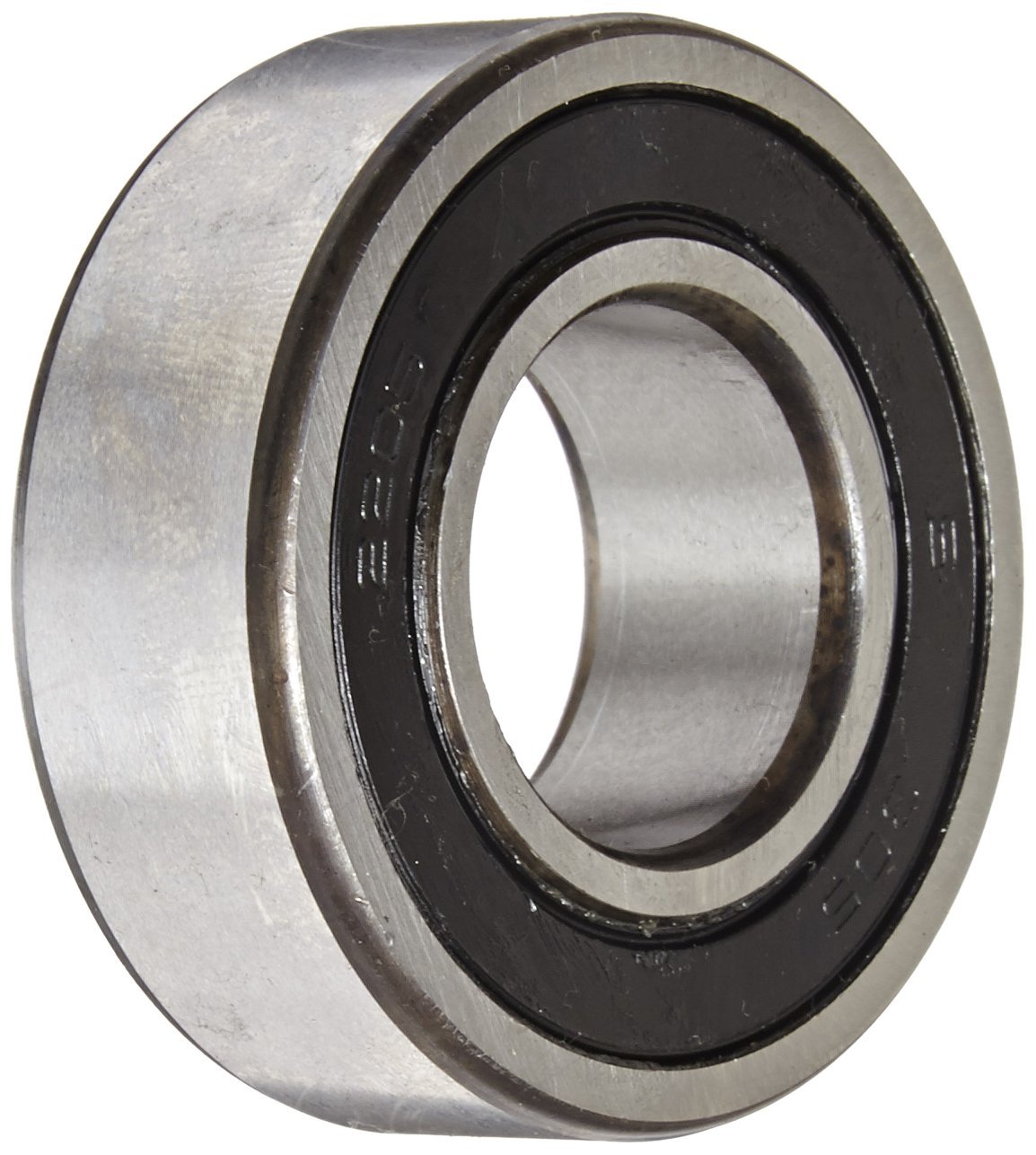 FAG 2205-2RS-TV Self-Aligning Bearing, Double Row, Double Sealed, Polyamide/Nylon Cage, Normal Clearance, Metric, 25mm ID, 52mm OD, 18mm Width, 9500rpm Maximum Rotaional Speed, 750lbf Static Load Capacity, 2700lbf Dynamic Load Capacity